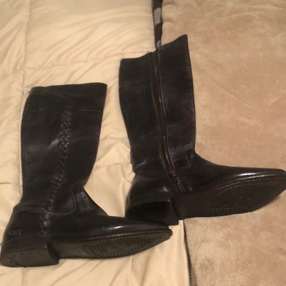 Black tall BedStu all real leather boots  never worn but without the box  size 9
